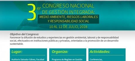 Convocatoria para presentar trabajados: 3er CONGRESO NACIONAL DE GESTIÓN INTEGRADA